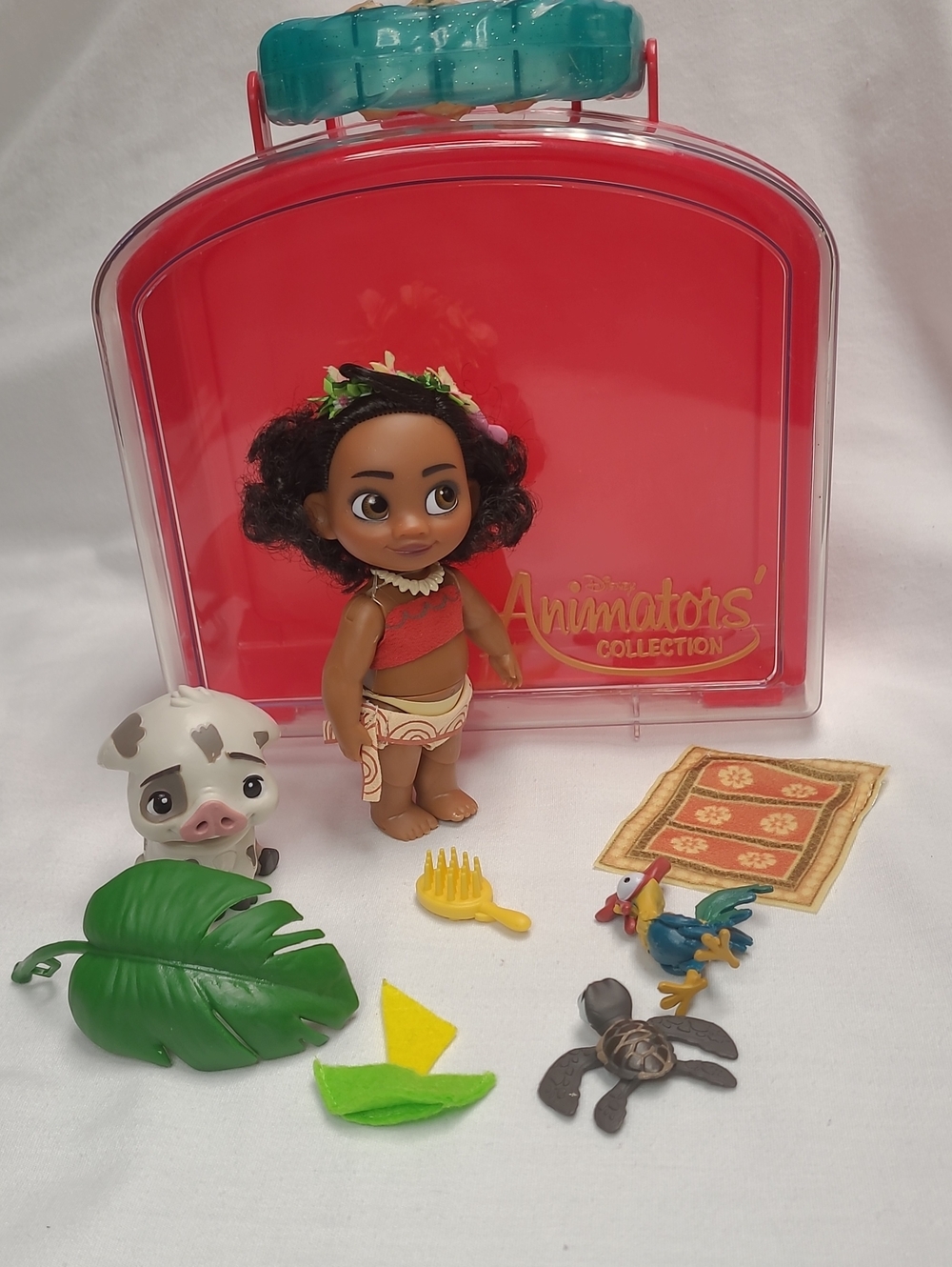 Disney Animators' Collection Mini Moana Doll Playset Carry Case & Accessories